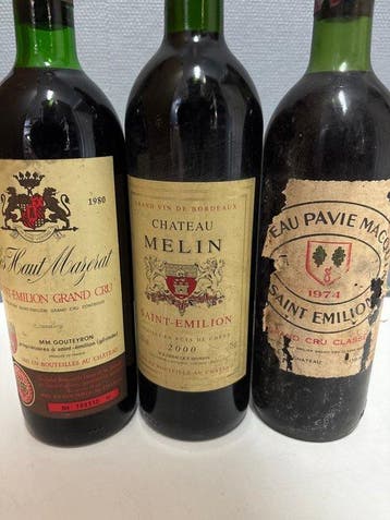1980 Clos Haut Mazerat 2000 Chateau Melin & 1974 Chateau, Verzamelen, Nieuw