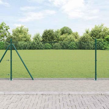 vidaXL gelast draadhek met betonnen voetstuk 50 x 0,8 m, Verzenden, Nieuw