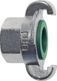 RVS DN 15 DIN 3489 compressor klauwkoppeling Rp 3/8 inch, Verzenden