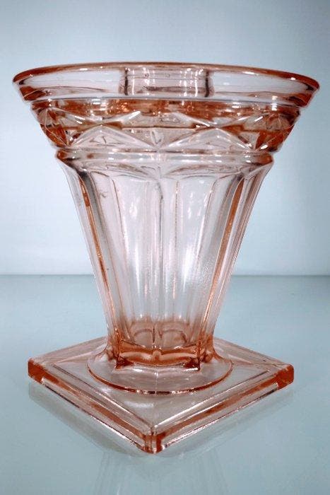 Vase - Art déco pique-fleurs - Verre, Antiquités & Art, Art | Objets design