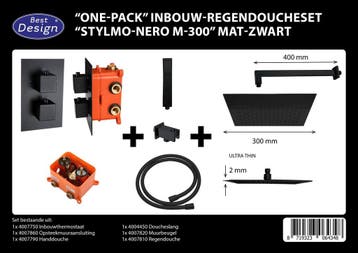 One-Pack inbouw-regendoucheset Muuruitloop 300mm Vierkant, Ophalen of Verzenden