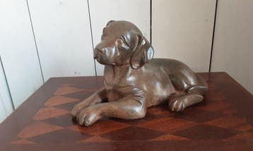 P. Chenet - Figuur - Hond labrador - 24cm - Brons