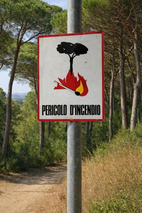 Italiaans industrieel brandgevaarbord – jaren 1960/70 –, Antiquités & Art, Antiquités | Assiettes décoratives & Carrelages