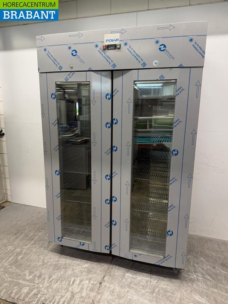 RVS Polar Verrijdbare Dubbeldeurs Glasdeurvriezer 1400 liter, Articles professionnels, Horeca | Équipement de cuisine, Enlèvement ou Envoi