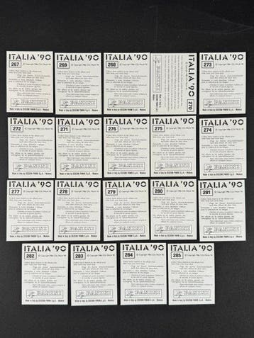 1990 Panini Italia 90 World Cup, Jugoslavia: complete team