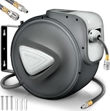 Automatische Luchtslanghaspel - Luchthaspel - 30 meter - Gri, Tuin en Terras, Verzenden, Nieuw