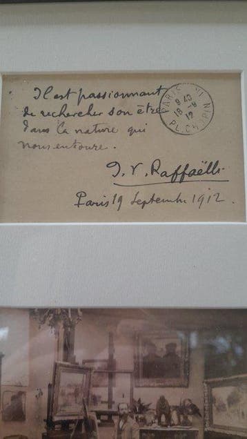 Jean Fançois RAFAELLI - Poème / lettre du Peintre RAFAELLI