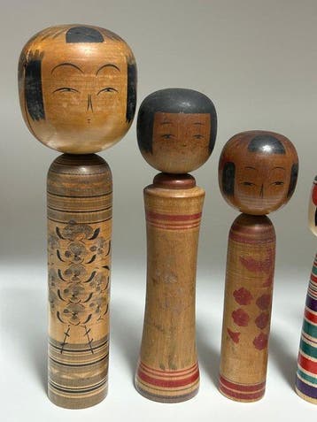 Vintage Japanse traditionele Kokeshi & Sasano
