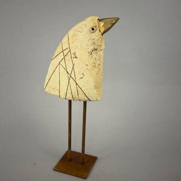 Ewa Budzowska - No reserve - The parrot with 24carat gold)
