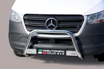 Pushbar | Mercedes Sprinter 2018- | rvs zilver Medium Bar RV, Auto diversen, Verzenden