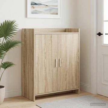 vidaXL Schoenenkast Sonoma Eiken 73,5 x 36 x 92 cm Bewerkt, Verzenden