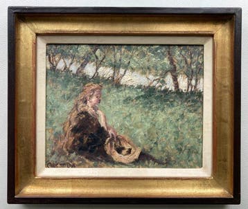 Chris van Dijk (1952) - Meisje met hoed, Antiquités & Art