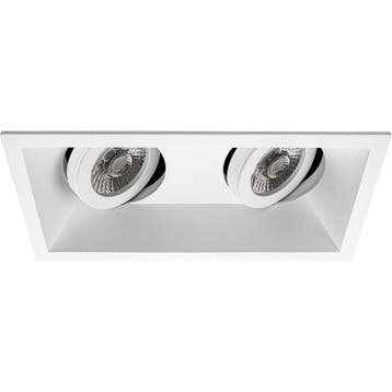 Spot Armatuur GU10 - Pragmi Zano Pro Dubbel Inbouwspot Wit A, Verzenden, Nieuw