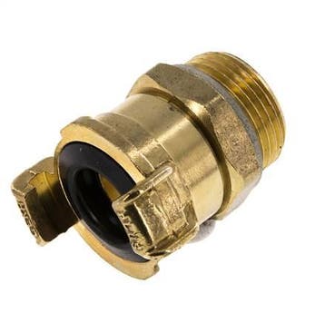 Coupleur de tuyau de jardin GEKA mâle 1 rotatif en laiton, Verzenden, Nieuw