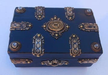 Boite coffret à bijoux époque Napoléon III style Renaissance
