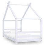 vidaXL Kinderbedframe massief grenenhout wit 90x200 cm, Kinderen en Baby's, Verzenden, Nieuw