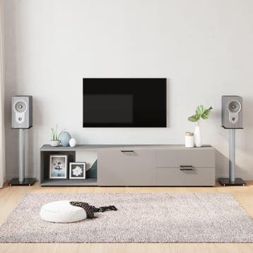 vidaXL Luidsprekerstandaards 2 st 2 pijlers gehard glas, Audio, Tv en Foto, Luidsprekerboxen, Verzenden, Nieuw
