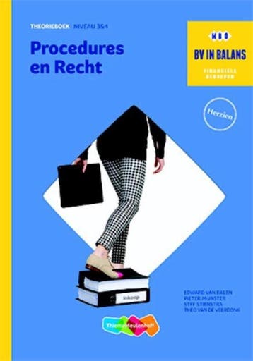 Bv in balans Procedures en recht Theorieboek - van Balen, Verzenden