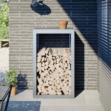 vidaXL Haardhoutrek 60x40x100 cm gegalvaniseerd staal, Verzenden
