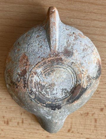 Oud-Romeins, Keizerrijk Terracotta Romeinse olielamp (Zonder