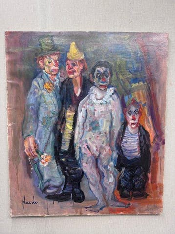 Errico Placido (1909-1983) - I Clown, Antiek en Kunst