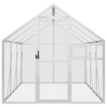 vidaXL Volière 1,79x3x1,85 m aluminium zilverkleurig, Verzenden, Nieuw