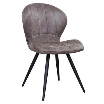 Stoelen | MAGIC | Microvezel/Metaal | Pebble | Zwarte Poten, Verzenden, Nieuw in verpakking