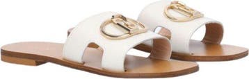 Liu Jo Platte Dames Sandalen Met Logo - Wit - Maat 35 (Mode), Verzenden, Nieuw