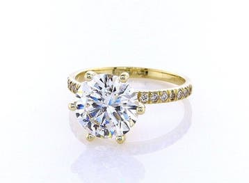 Ring - 14 karaat Geel goud - 2.17ct. tw. Diamant