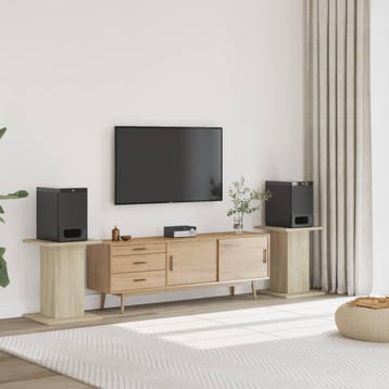 vidaXL Speakerstandaards 2 st 30x30x60 cm bewerkt hout, Verzenden