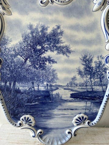 Delft - nach J. W. v. Borselen - Wandbord - Keramiek - 48,5