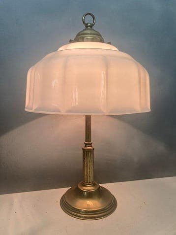 Tafellamp - Bankierslamp Regency Koperen Lamp - 40 cm -