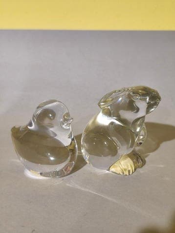 Baccarat, Daum - Sculpture, Animaletti - 7.5 cm - Cristal -, Antiek en Kunst