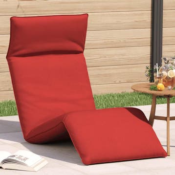 vidaXL Ligstoel inklapbaar 175x54x8,5 cm oxford stof rood, Verzenden
