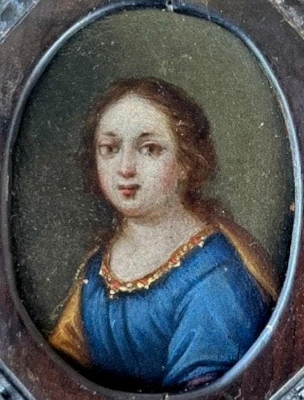 Scuola emiliana (XVII), Kring van - Elegante Ritratto, Antiek en Kunst, Kunst | Schilderijen | Klassiek