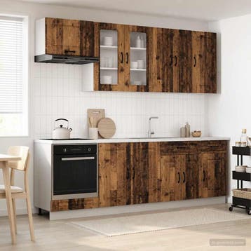 vidaXL Keukenblok KALMAR 8 st Oud hout Bewerkt hout, Verzenden