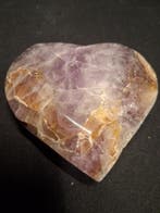 Natural Amethyst Palmstone - heart shaped - meditation or de, Verzenden