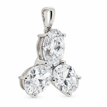 Zonder minimumprijs - Hanger - 14 karaat Witgoud - 2.25ct.