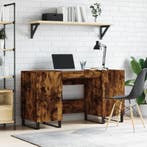 vidaXL Bureau 140x50x75 cm bewerkt hout gerookt eikenkleurig, Verzenden, Nieuw