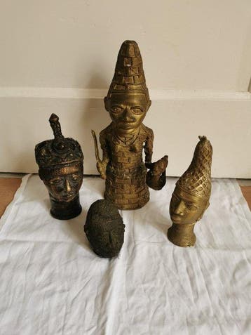 lotje Afrikaanse beelden in Bini Edo Style - Beeld - Benin, Antiek en Kunst