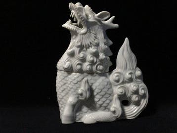 Japanese Nabeshima-yaki White Porcelain Incense Burner -