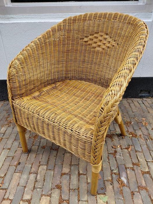 Fauteuil - Rotin - Fauteuil - Chaise, Antiquités & Art, Curiosités & Brocante