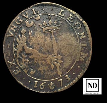 Espagne. Charles II. Jeton 1673 - Amberes