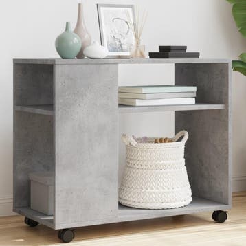 vidaXL Bijzettafel met wielen 70x35x60 cm bewerkt hout, Huis en Inrichting, Tafels | Bijzettafels, Verzenden, Nieuw