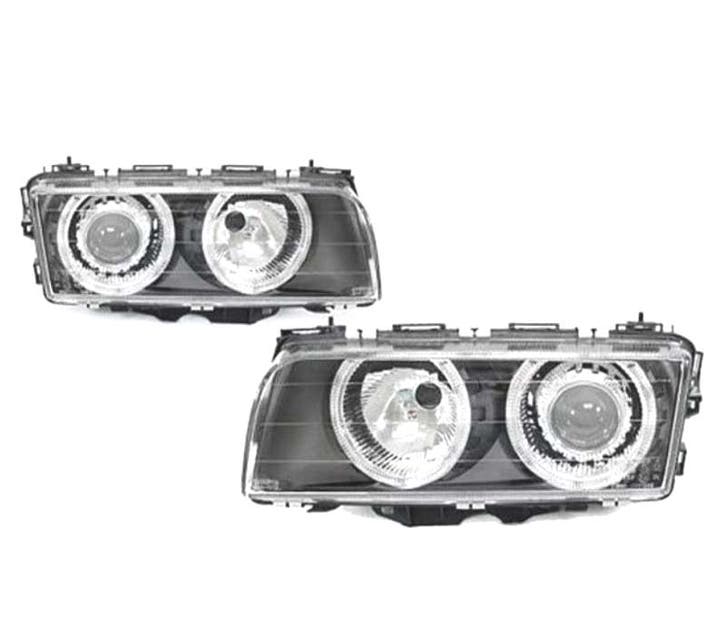 PHARES POUR BMW SÉRIE 7 E38 98-01 ANGEL EYES HALOGÈNE FOND N, Autos : Pièces & Accessoires, Éclairage, Envoi