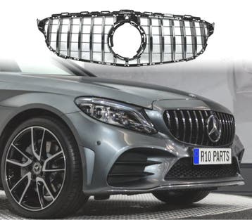 GRILLE MERCEDES W205 18-21 LOOK GT-R CHROME AVEC CAMÉRA, Verzenden
