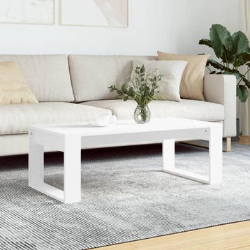 vidaXL Salontafel 102x50x35 cm bewerkt hout wit, Verzenden, Nieuw