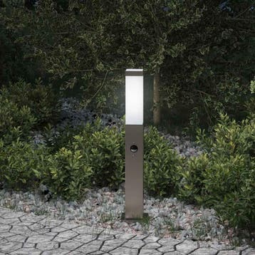 vidaXL Bolderverlichting met sensor 50 cm RVS IP44, Verzenden, Nieuw