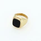 Ring - 14 karaat Geel goud Onyx - Zegelring, Nieuw