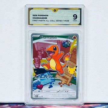 Pokémon Graded card - CHARMANDER 038 - Pokémon - GG 9